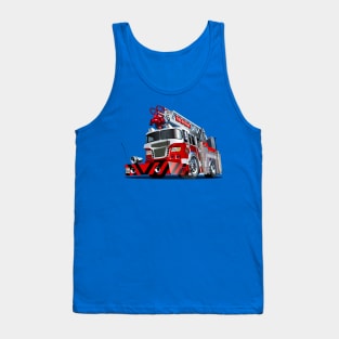 Cartoon firetruck Tank Top